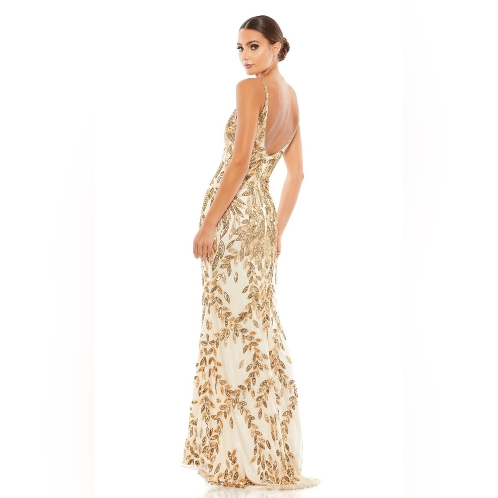 Hand Embellished Sleeveless Evening Gown - Picture 4 of 4